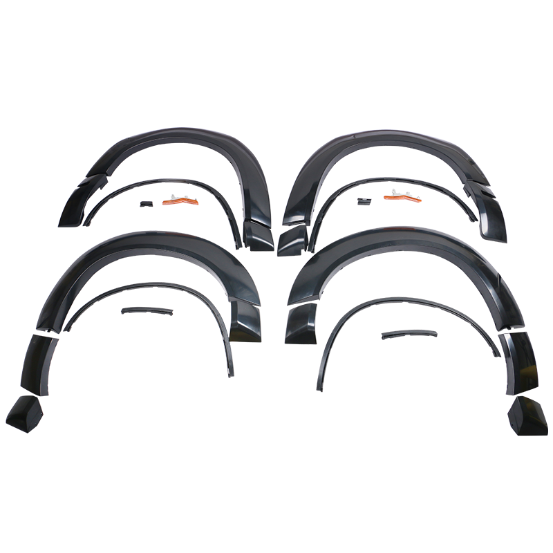 Fits 08-14 Challenger Front Bumper + Lip + Fender Flares + Headlights