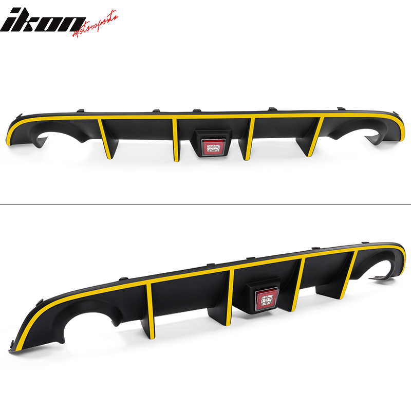 2015-2023 Dodge Charger Rear Diffuser w/ LED Lamp & Reflective Tape PP