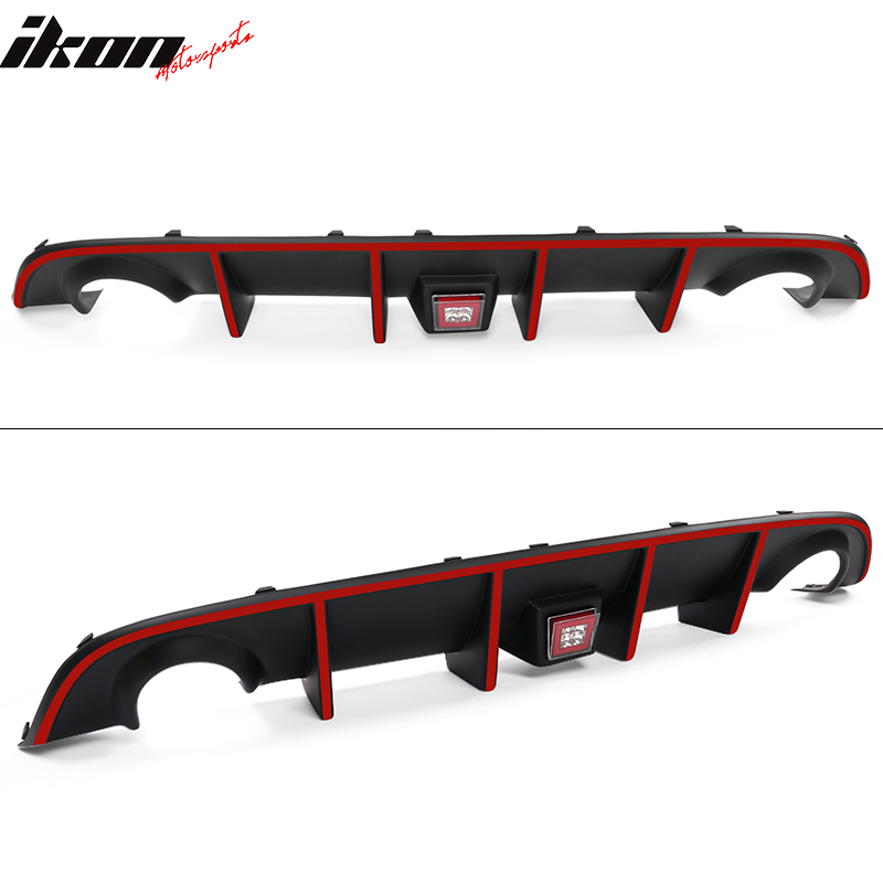 2015-2023 Dodge Charger Rear Diffuser w/ LED Lamp & Reflective Tape PP