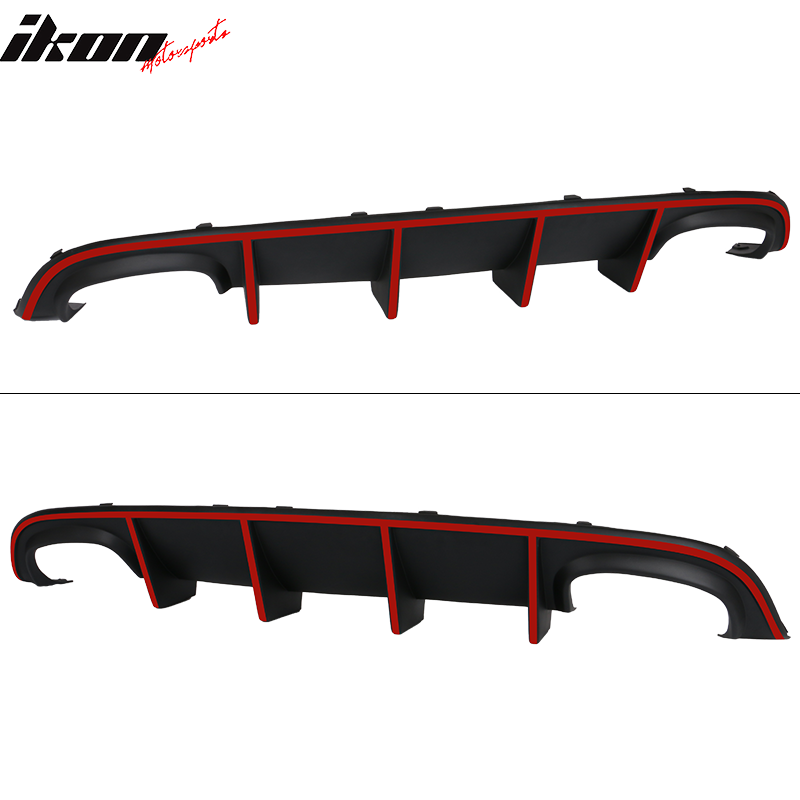 2015-2023 Charger SRT Quad Exhaust Rear Diffuser w/ Reflective Tape PP