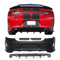 2015-2023 Dodge Charger Black Rear Bumper Conversion Diffuser Lip PP