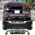 2015-2023 Dodge Charger Black Rear Bumper Conversion Diffuser Lip PP