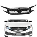 2019-2021 Honda Civic Sedan Coupe Gloss Black Front Grille Eyebrows