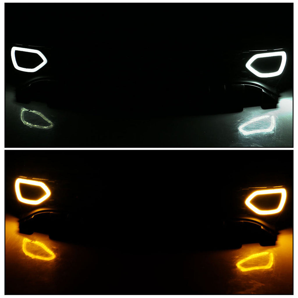 2015-2023 Dodge Charger SRT Style Black Upper Lower Grille LED Lights