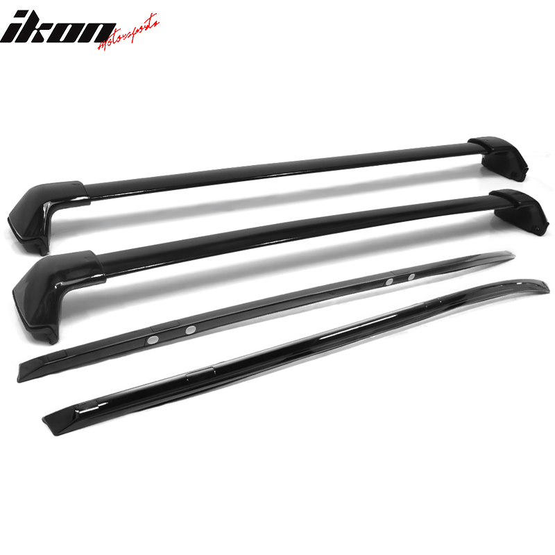 2012-2016 Honda CRV Black Roof Rack Cross Bar Side Rail Set 4PCS ABS