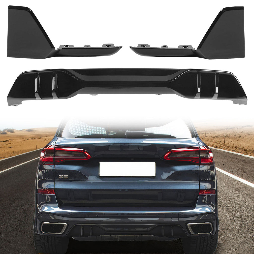 2019-2023 BMW G05 X5 M Sport Black Rear Aprons Rear Diffuser ABS 2PCS