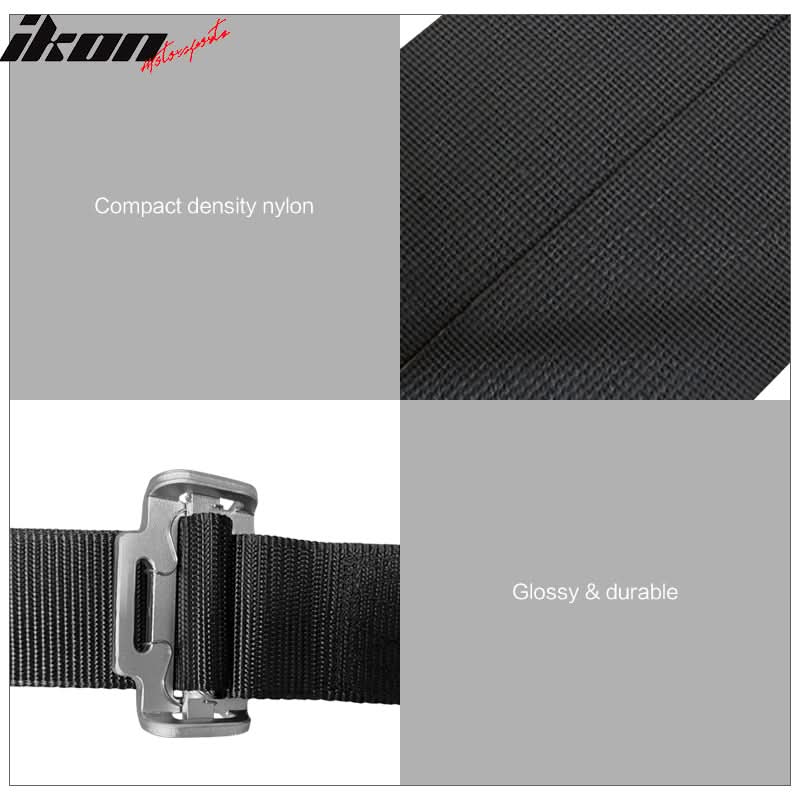 5 Point Black Go-kart UTV ATV Racing Harness Buckle Seat Belt Nylon