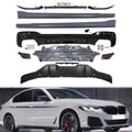 Fits 2021-2023 G30 G31 Rear Diffuser Type 2+Front Bumper Lip+Side Skir