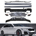 Fits 2021-2023 BMW G30 MP Type 2 Rear Diffuser+Front Bumper Lip+Side S