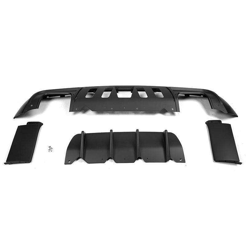 2008-2014 Dodge Challenger Front + Rear Bumper Cover + Diffuser PP