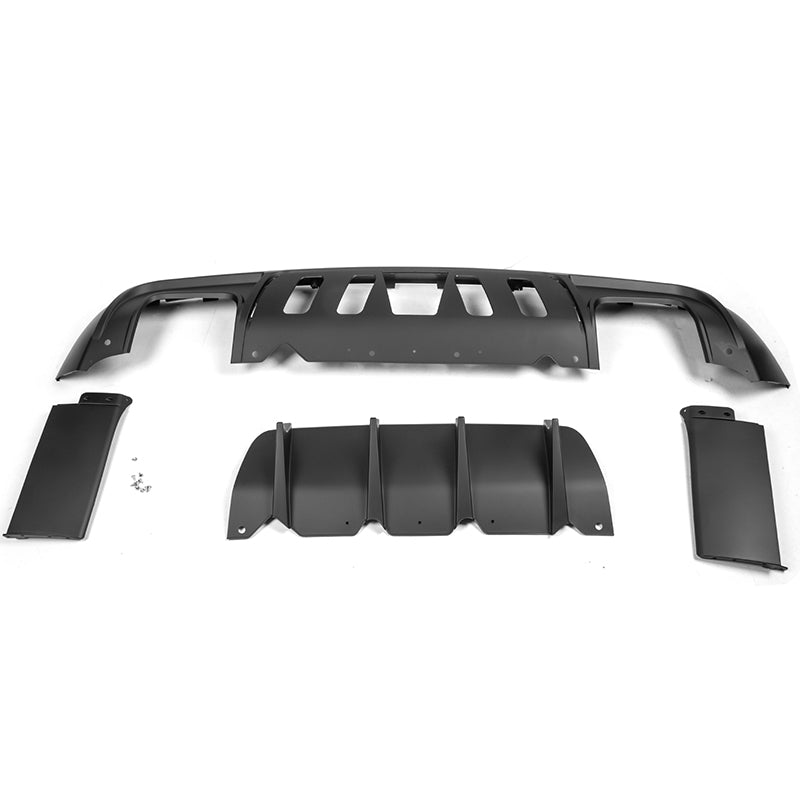 2008-2014 Dodge Challenger Front + Rear Bumper Cover + Diffuser PP