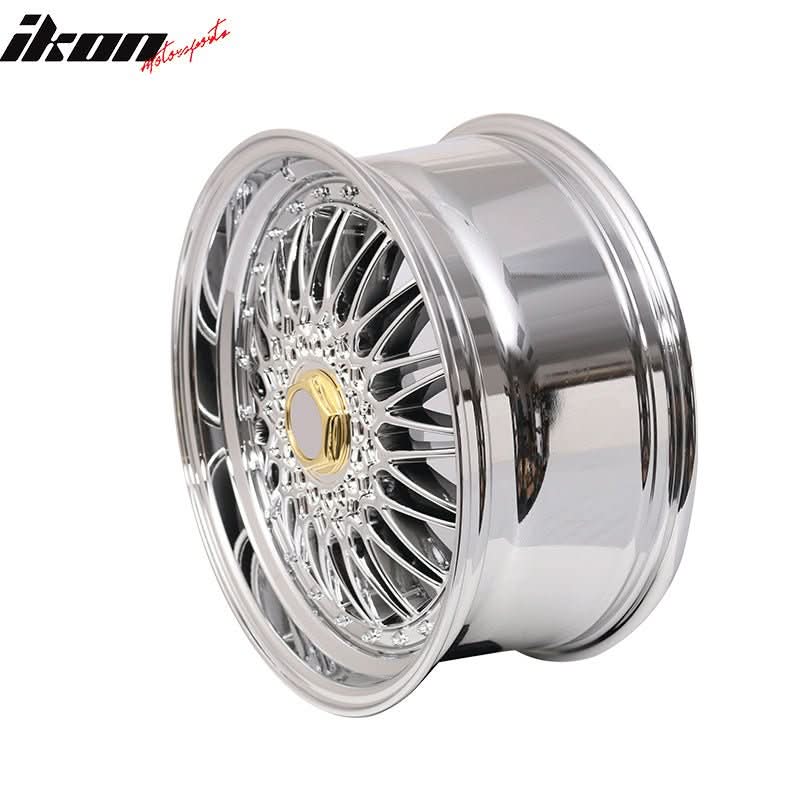 (2) 18X8.0 +35 5X114.3 / 5X120 Step Lip Deep Dish Mesh Wheels Rims