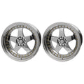 (2) 18X9.0 +30 5X100 / 5X114.3 Step Lip 5 Spoke Wheels Rim Replacement