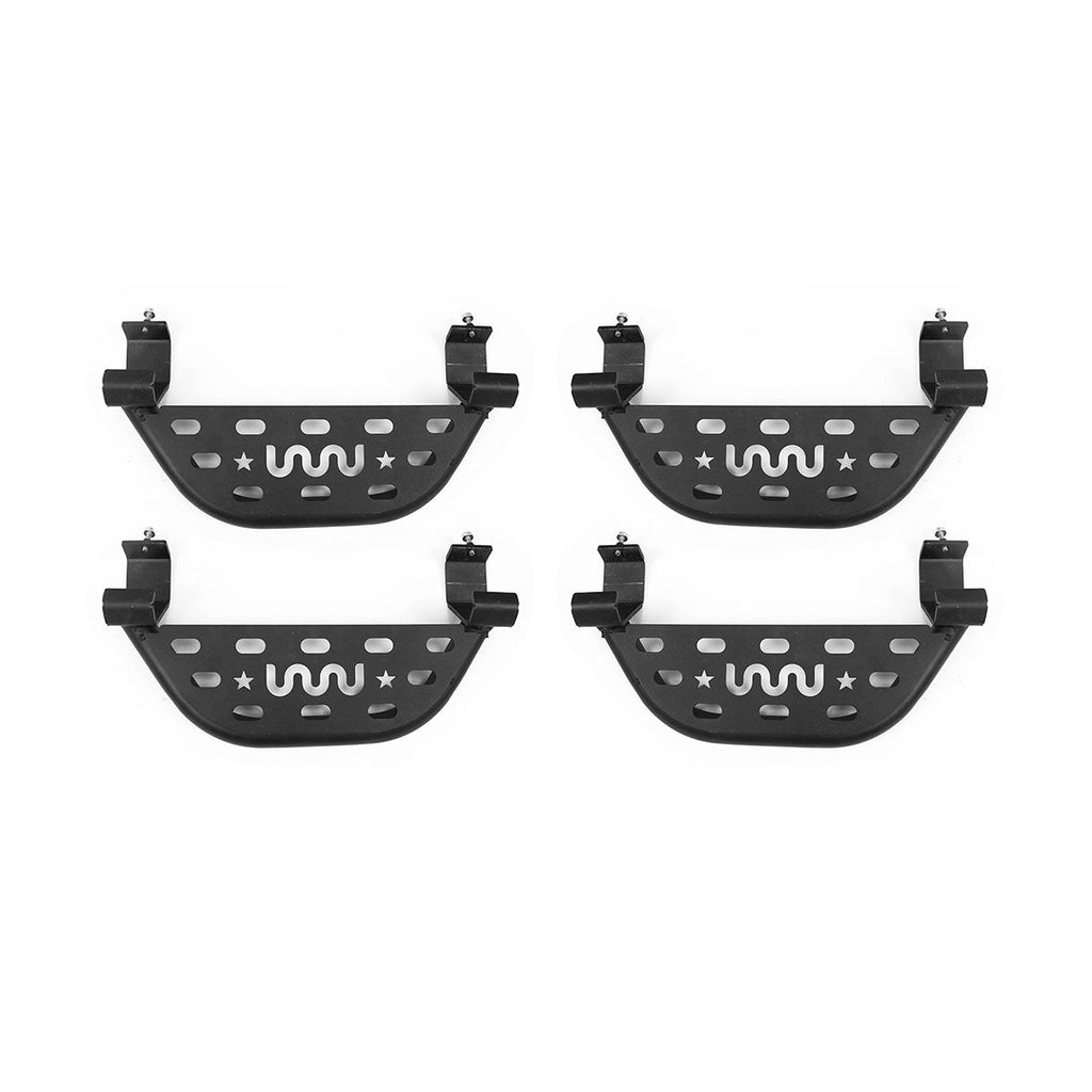 2021-2025 Ford Bronco 4 Door Black Rock Rail Side Step Tungsten Steel