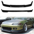 Rear Diffuser & Front Lip For 1992-1995 Honda Civic PU Unpainted Black