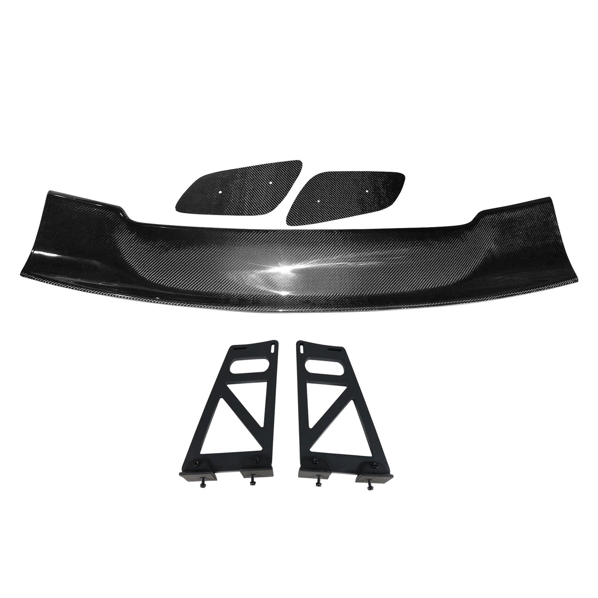 57'' 12" Height Drag Trunk Spoiler V2 Side Plates V6 Legs Carbon Fiber