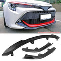 2019-2021 Toyota Corolla Auris 5-Door Matte Black 3PC Front Bumper Lip