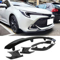 2022-2023 Toyota Corolla Matte Black 3PC Front Bumper Lip+Side Canards