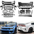 2015-2023 Dodge Charger IKON Gloss Black Front Rear Bumper Covers PP