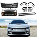 2015-2023 Dodge Charger Widebody Gloss Whole Bumper Diffuser PP W/ LED
