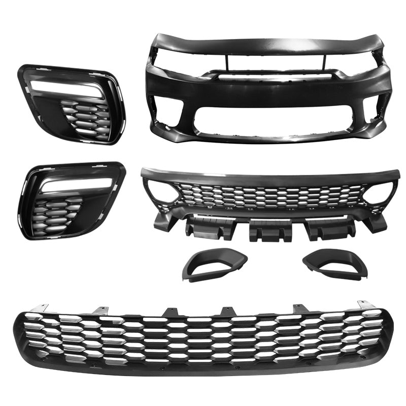 2015-2023 Dodge Charger Widebody SRT Black LED Front Bumper Kits PP