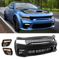 2020-2023 Dodge Charger Widebody Front Bumper Cover W/ Grille LED PP