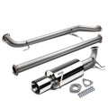 98-02 Honda Accord Single Rolled Tip Catback Exhaust Stainless Steel