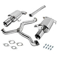 05-09 Subaru Legacy Dual Rolled Tip Catback Exhaust - Stainless Steel