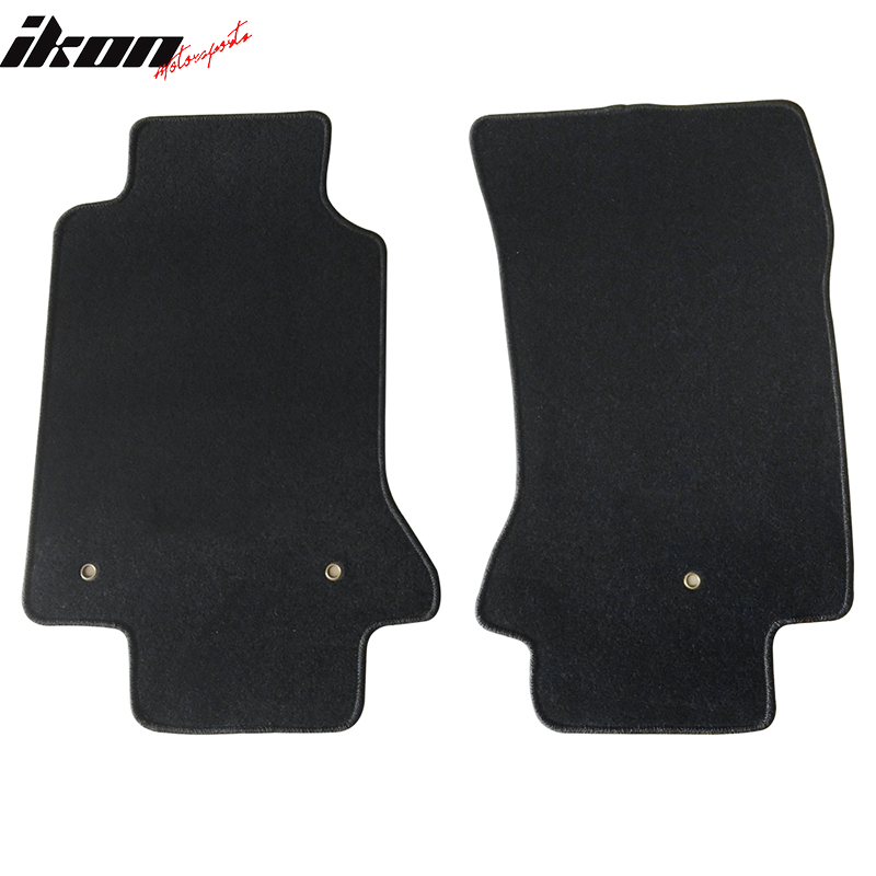 Car Floor Mat for 1997-2004 Chevy Corvette Black Carpet 2PC Nylon
