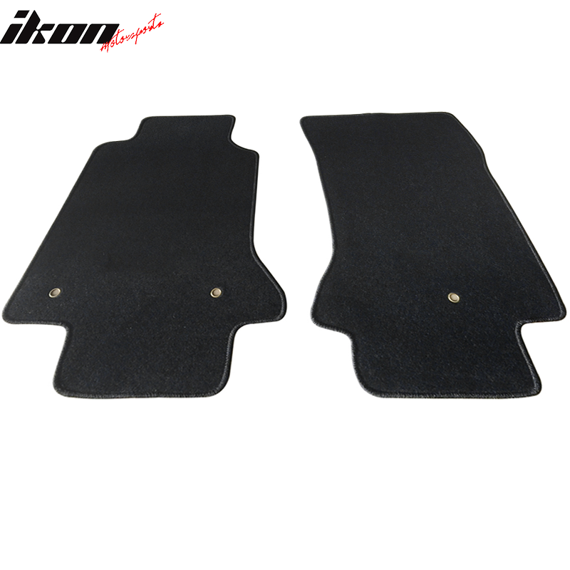 Car Floor Mat for 1997-2004 Chevy Corvette Black Carpet 2PC Nylon