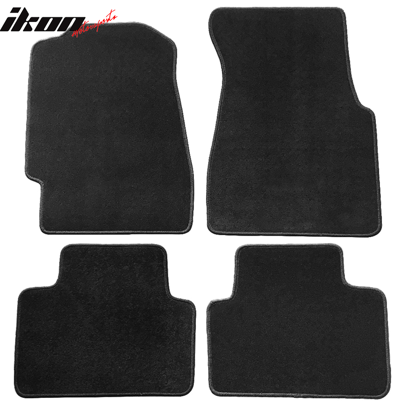 Car Floor Mat for 1992-1995 Honda Civic Black Carpet 4PC Nylon