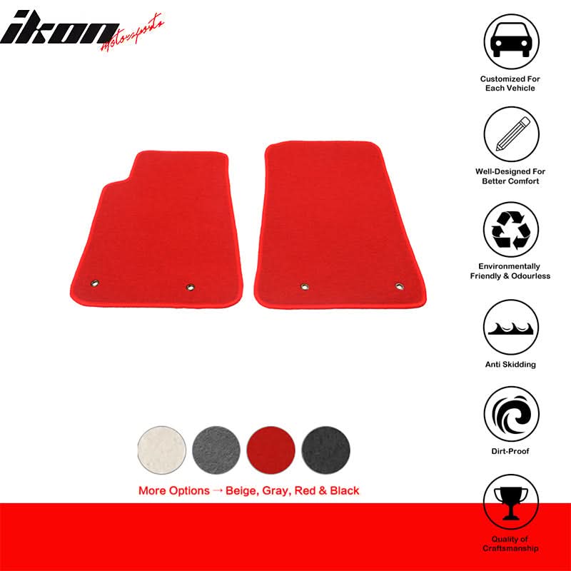 2010-2015 Chevrolet Camaro Car Floor Mats Carpet 2PC Nylon