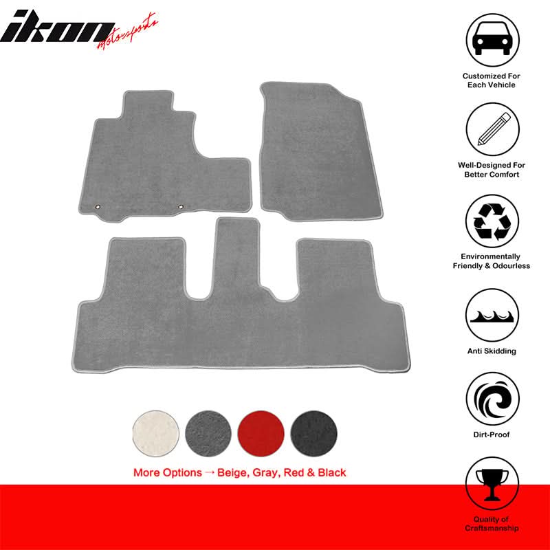 2007-2011 Honda CR-V Car Floor Mats Carpet 3PC Nylon