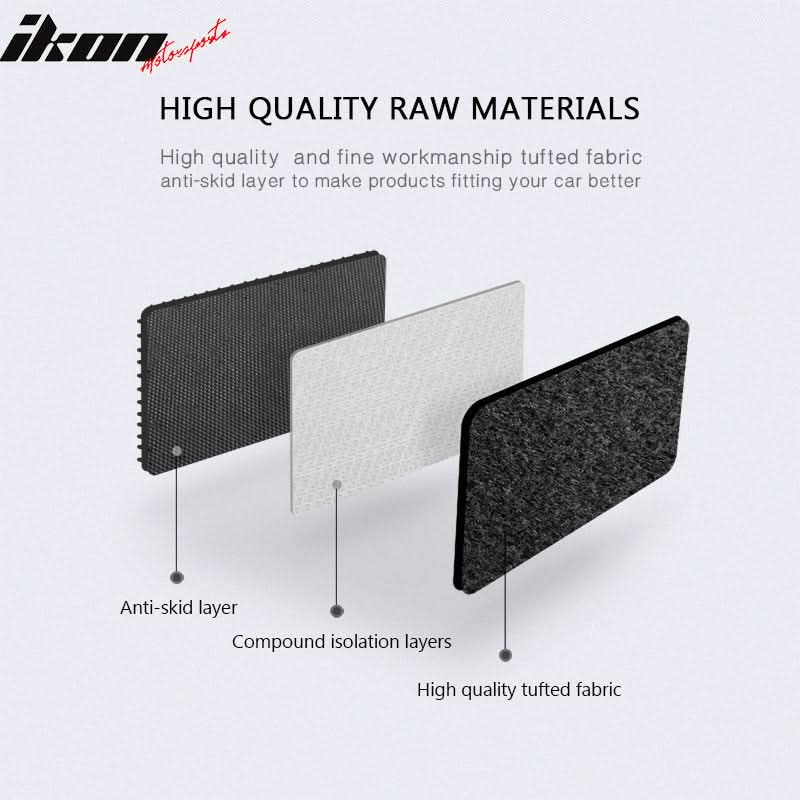 Car Floor Mat for 2000-2002 Saturn S-Series Black Nylon