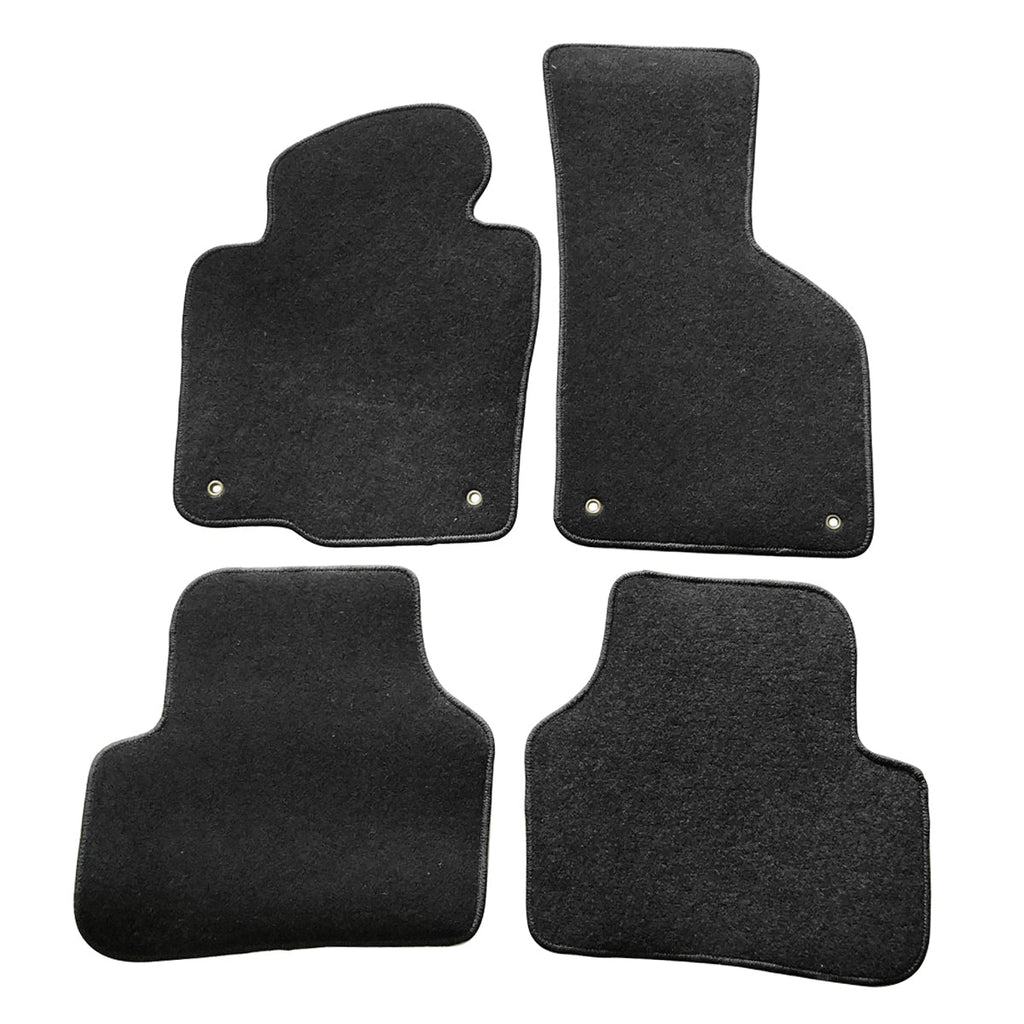 Car Floor Mat for 2009-2017 Volkswagen CC Black Front Rear  Nylon 4PCS