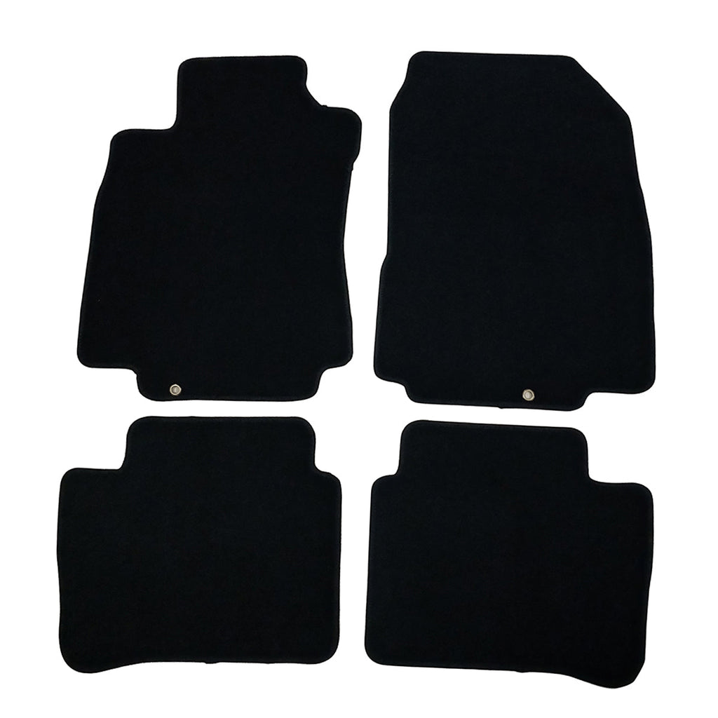 Car Floor Mat for 2007-2012 Nissan Versa Black Front Rear  Nylon 4 PCS
