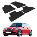 Car Floor Mat for 2002-2006 Mini Cooper Black Front Rear  Nylon 4PC