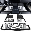 2024-2025 Tesla Model 3 3D Floor Mats Black Gray White TPE Injection