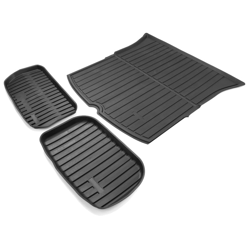 2020-2024 Tesla Model Y Black Trunk Mats Cargo Liner Injection TPE