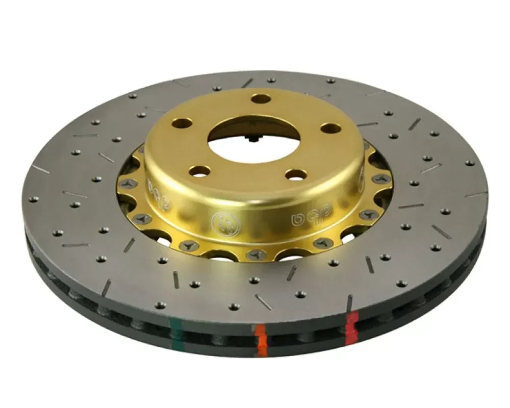 DBA 5000 Series Front Drilled & Slotted Brake Rotor w/ Gold Hat Subaru WRX | FR-S | BRZ Premium 2002+
