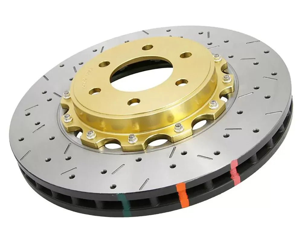 DBA 5000 Series Front Drilled & Slotted Brake Rotor w/ Gold Hat Subaru WRX | FR-S | BRZ Premium 2002+