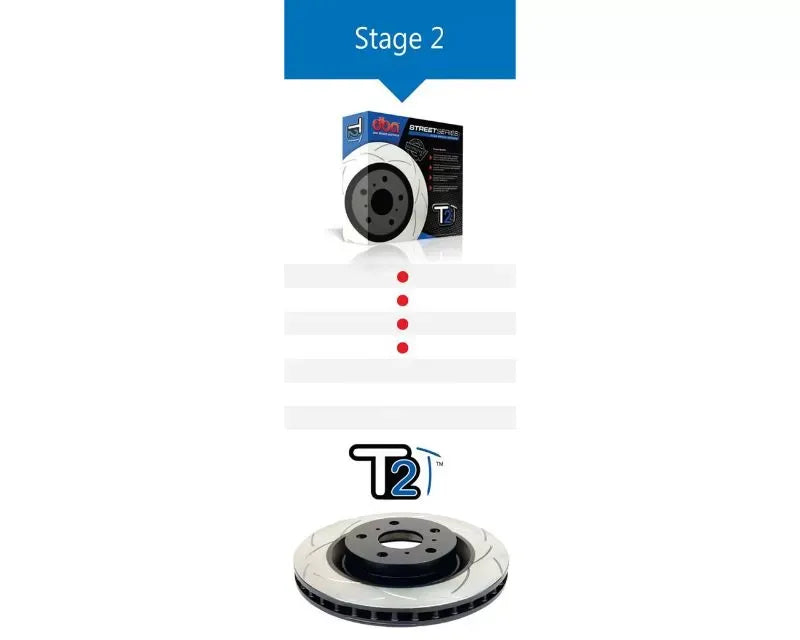 DBA Rear T2 Slotted Street Series Rotor Acura Integra Type R 97-01