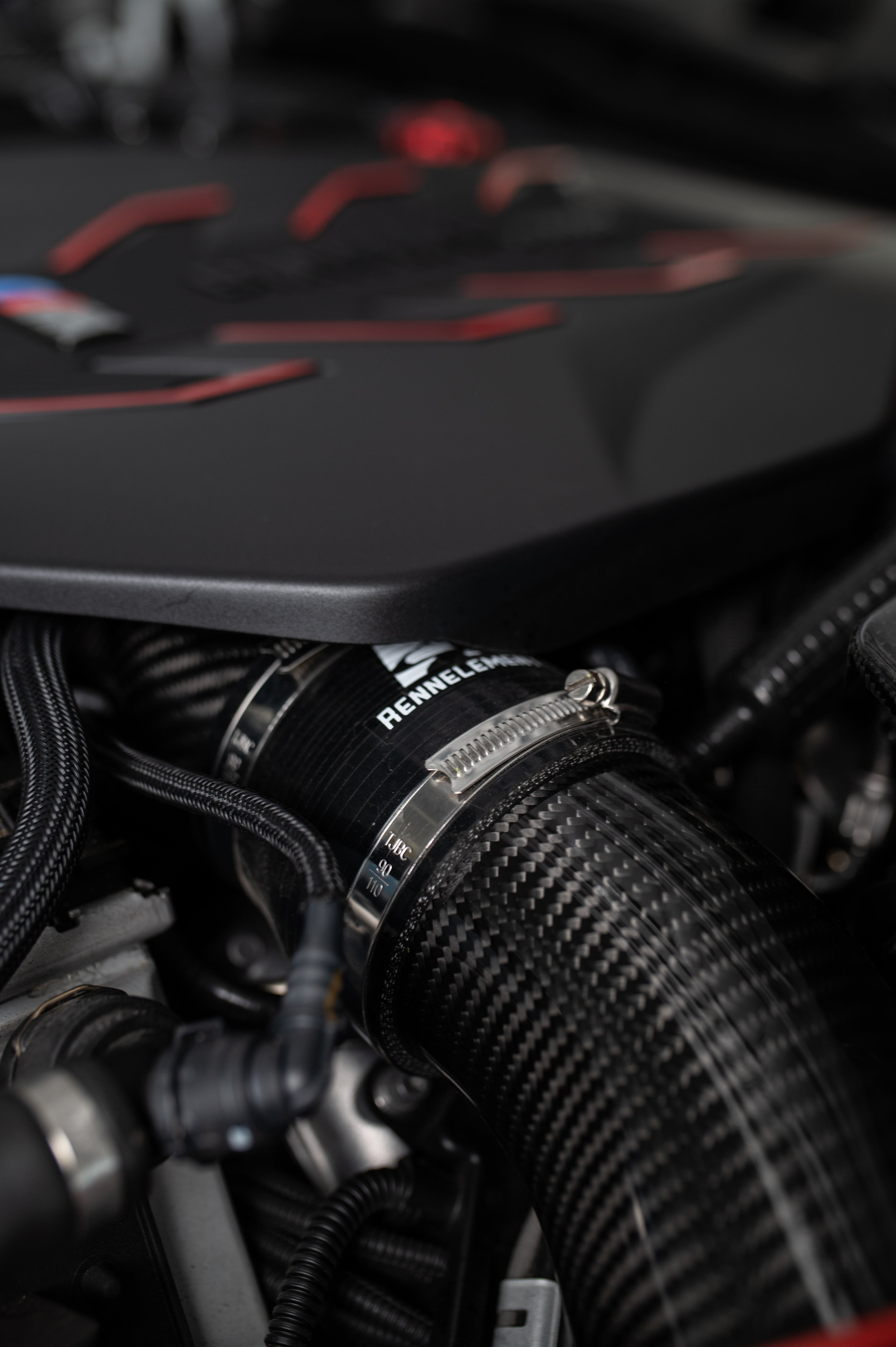RENNELEMENT G90/G99 M5 3.5” Dry Carbon Fiber Front Mount Intake System