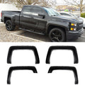 2014-2018 Chevy Silverado Short Pocket Rivet 4PCS Fender Flares ABS