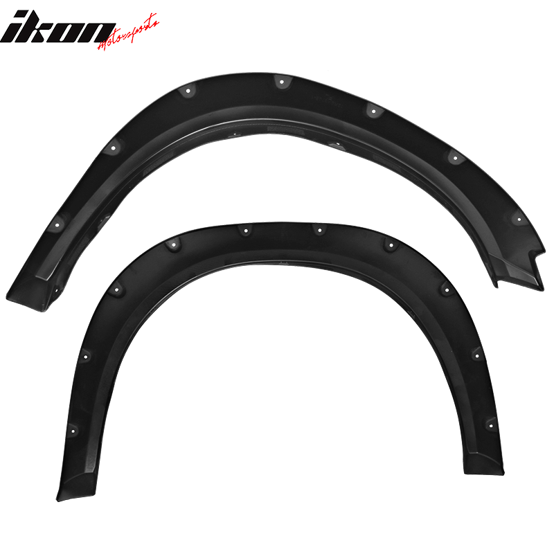 2009-2018 Dodge Ram 1500 Pocket Rivet Black Side Fender Flares PP 4PCS