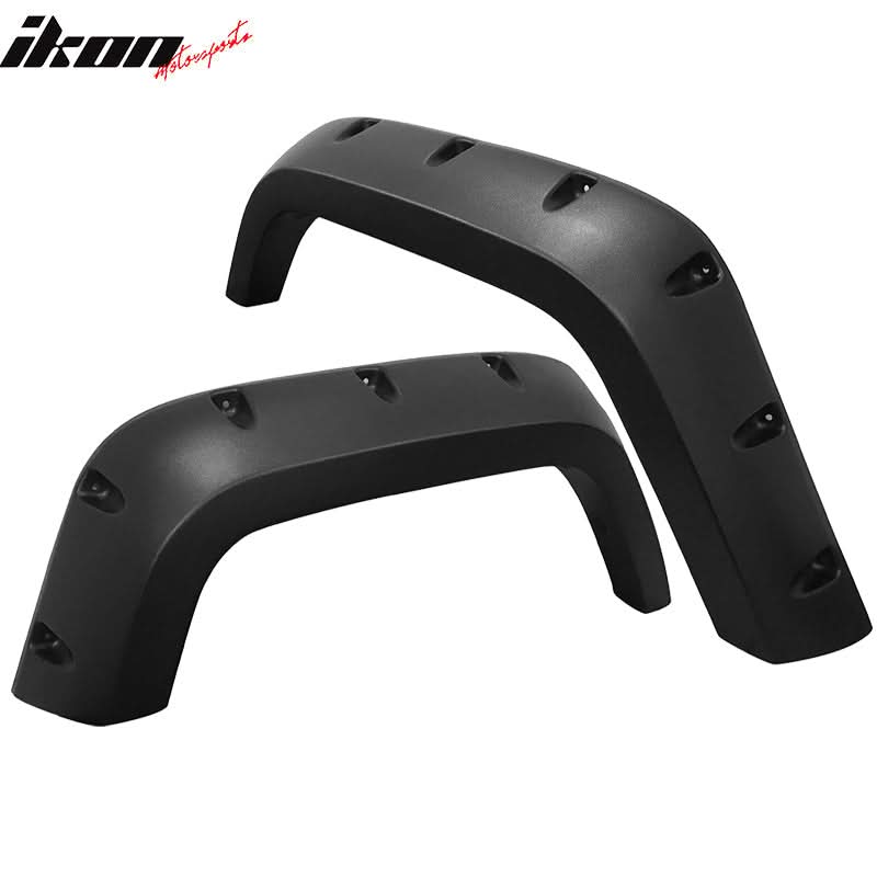 2007-2017 Jeep Wrangler JK 4DR Pocket Style Black Fender Flares ABS