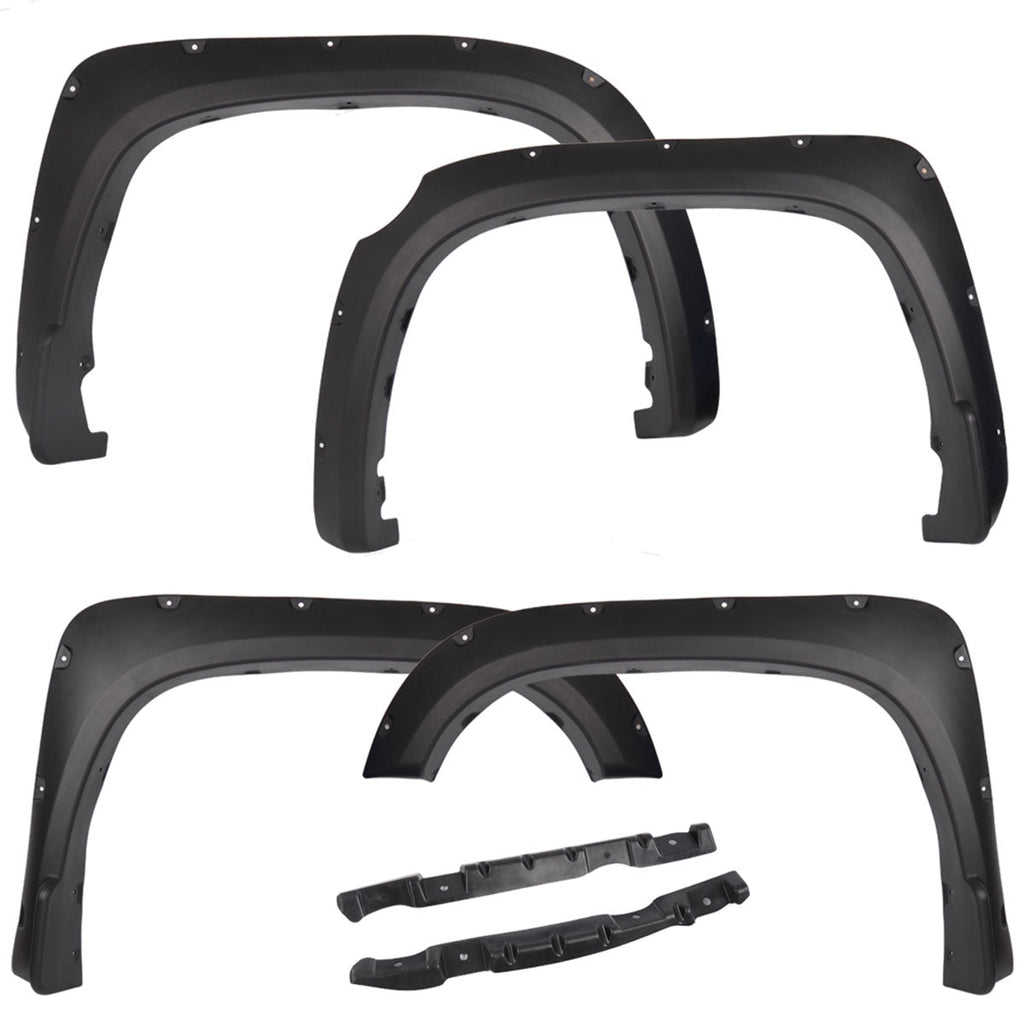2014-2020 Toyota Tundra Pocket Rivet Style Black Fender Flares PP