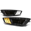 15-17 Ford Focus 4-Dr LED DRL Fog Lights w/ Bezel Black/Smoke