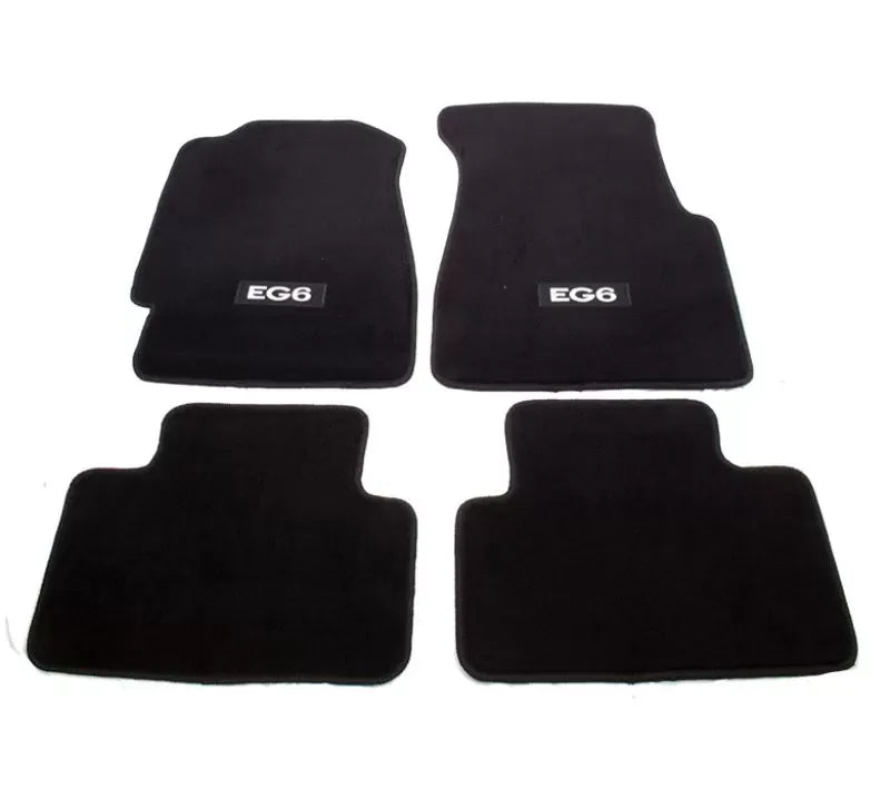 NRG Floor Mats EG6 Logo 4-Piece Honda Civic Coupe 1992-1995