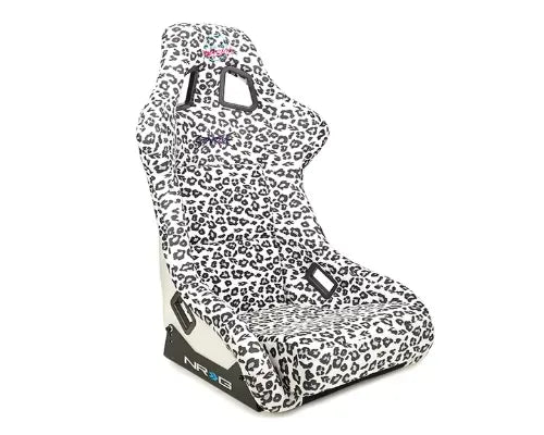 NRG White Pearlized Back Large Prisma Savage Edition FRP Bucket Seat